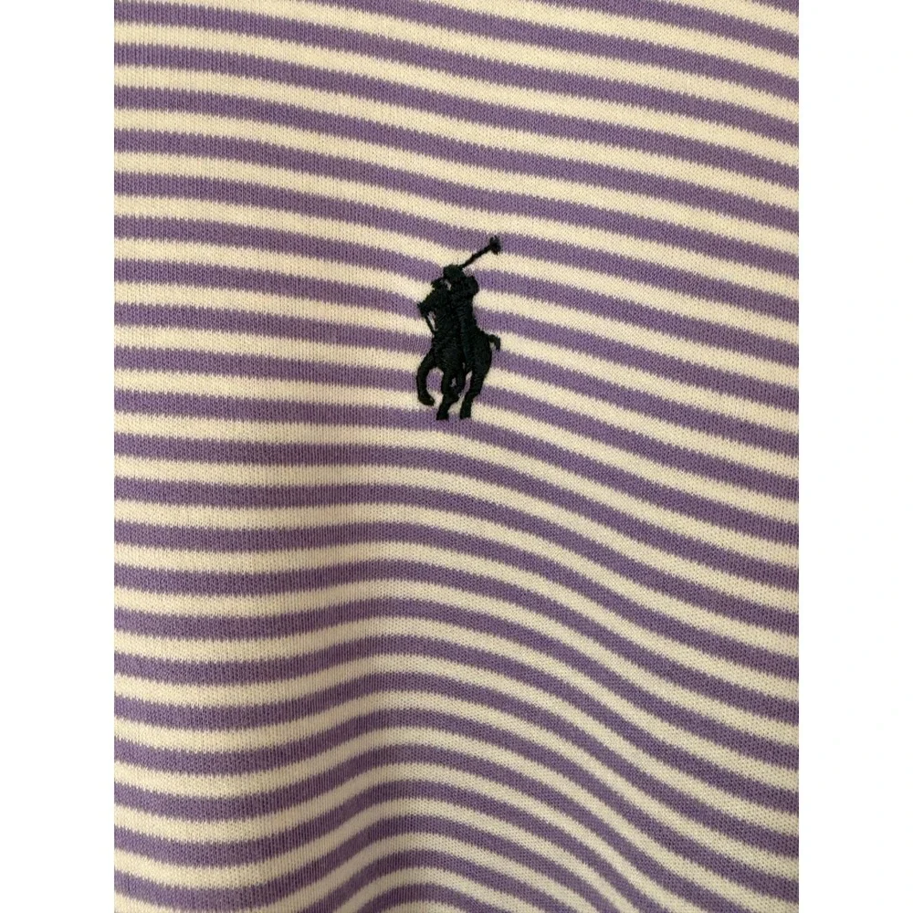 Polo Ralph Lauren Polo Shirt Men's‎ Short Sleeve Purple Striped Classic Fit XL